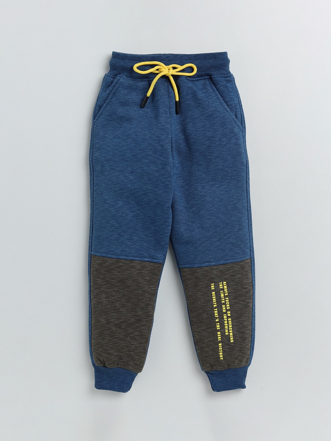 

Dear to Dad Boys Colour-Blocked Cotton Joggers, Blue