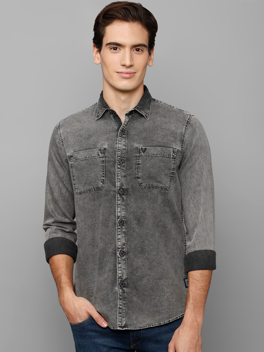 

Allen Solly Sport Men Faded Casual Shirt, Grey