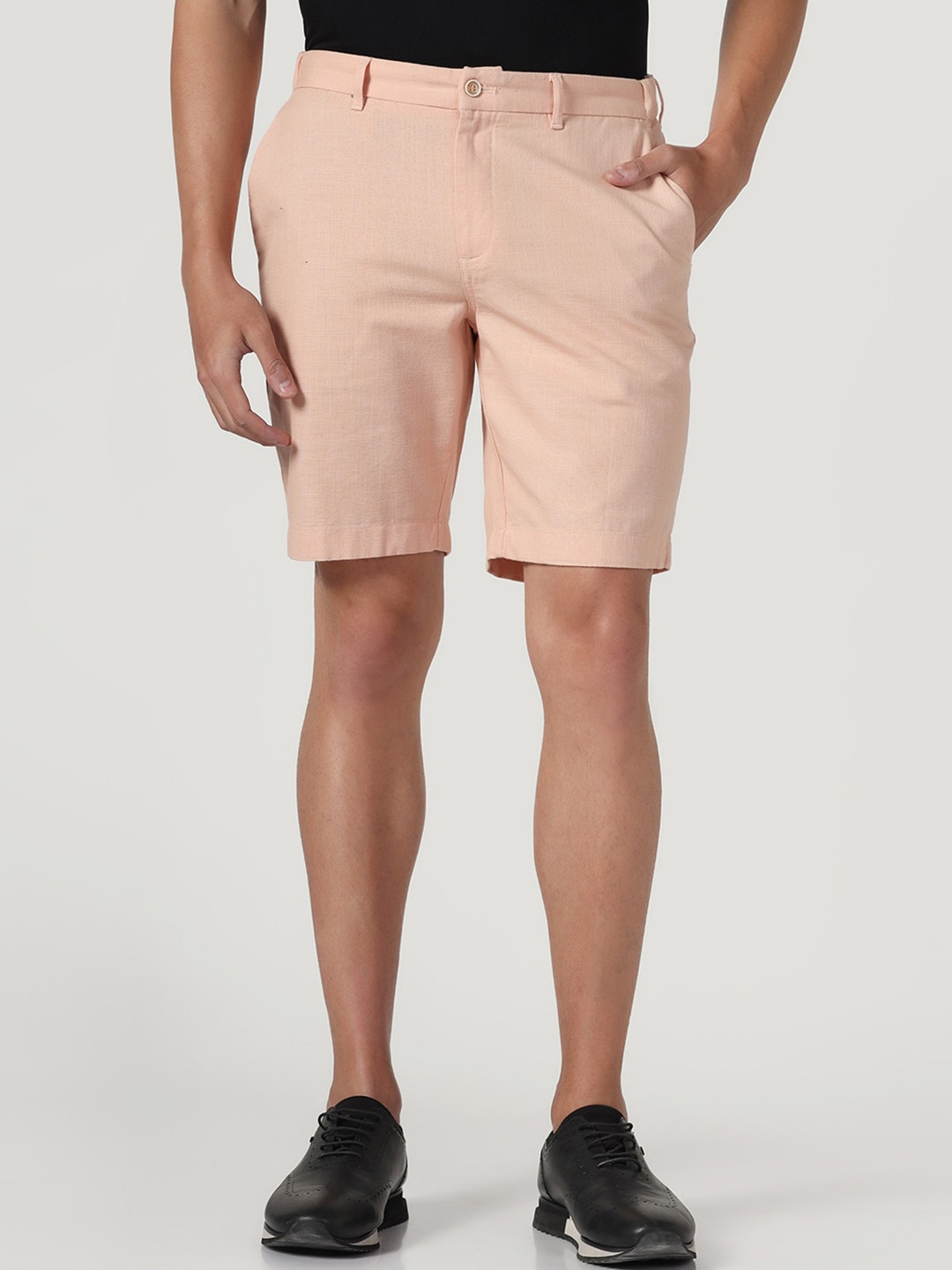 

Blackberrys Men Slim Fit Shorts, Peach