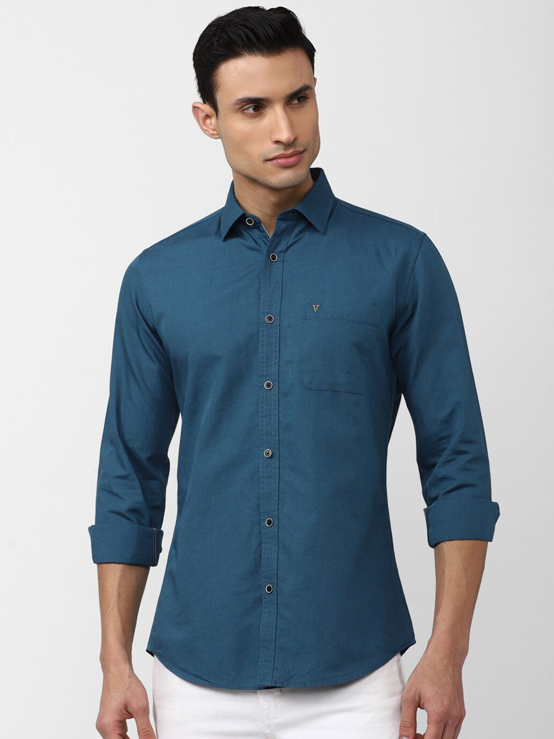 

Van Heusen Sport Men Slim Fit Cotton Casual Shirt, Blue