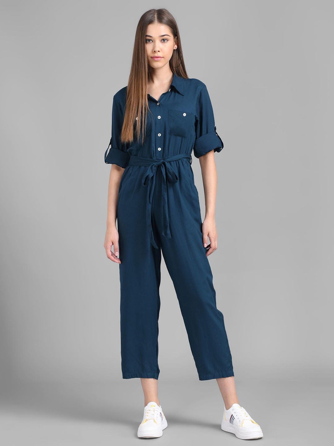 

The Dry State Long Sleeves Basic Jumpsuit, Blue