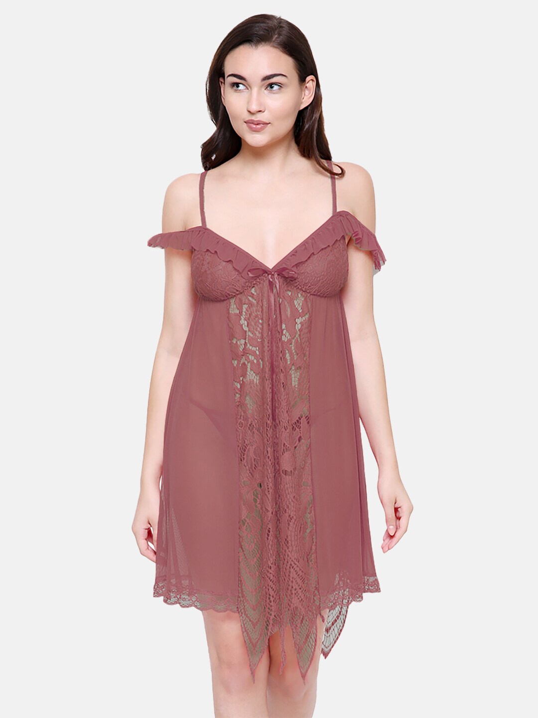 

FashionRack Net Baby Doll 491_Brown_FS_R