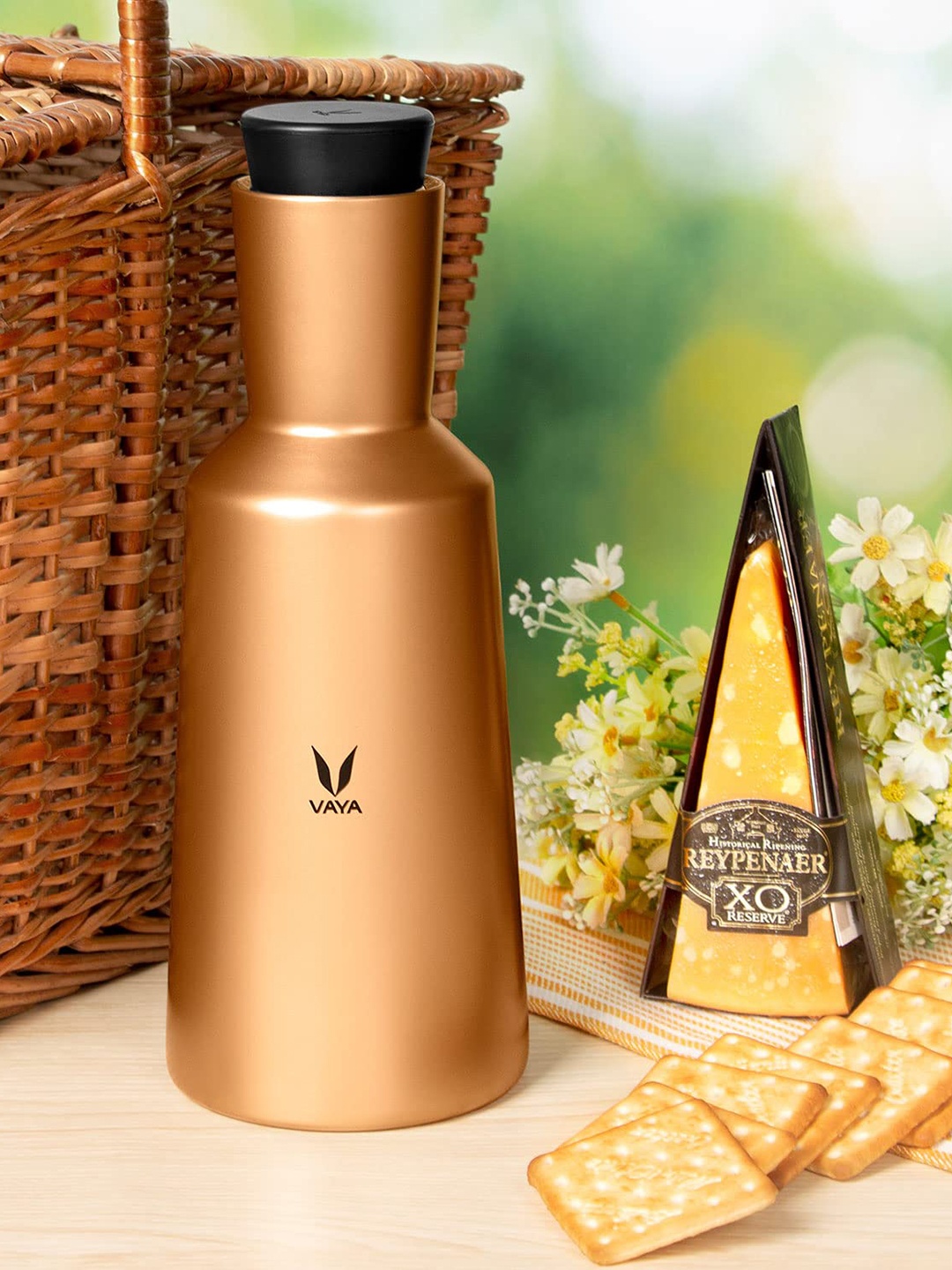 

Vaya Orange & Black Brand Logo Printed Carafe 1.2Ltr