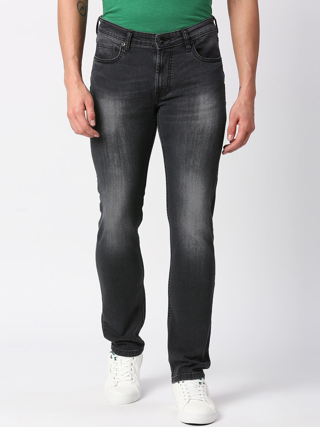 

Pepe Jeans Men Cotton Slim Fit Light Fade Stretchable Jeans, Black