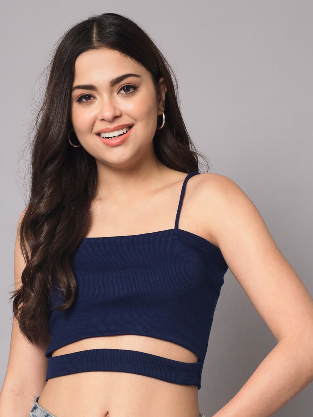 

AAHWAN Crop Top, Blue