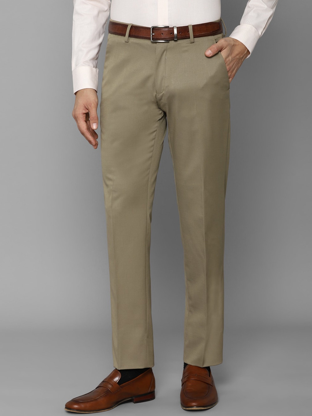 

Louis Philippe Men Formal Trousers, Olive