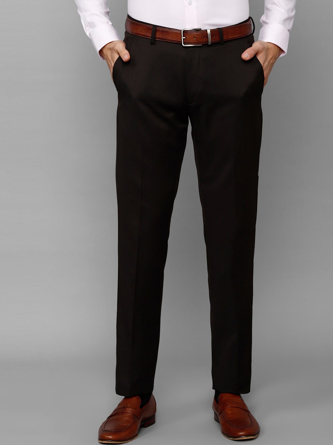 

Louis Philippe Men Black Formal Trousers