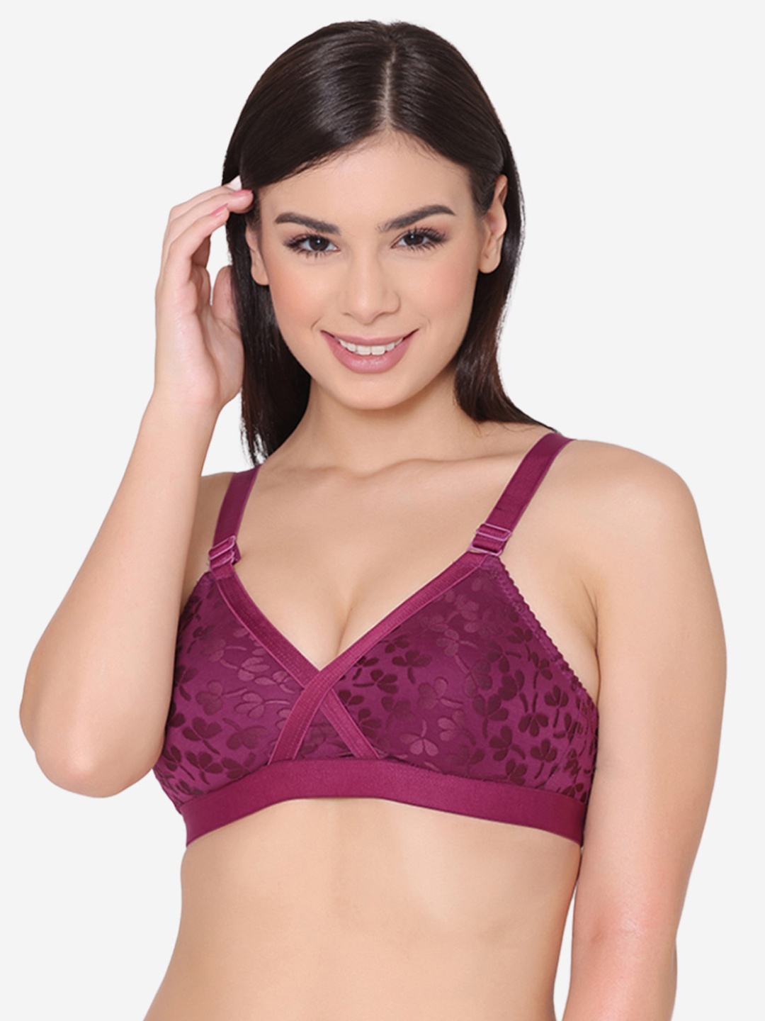 

GROVERSONS Paris Beauty Women Non-Padded Cotton Minimizer Bra, Purple