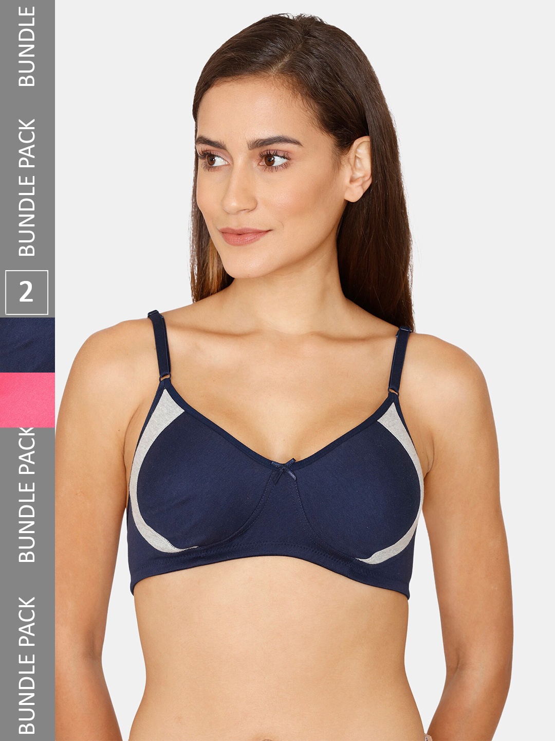 

Coucou by Zivame Woman Pack of 2 Colourblocked Bra, Blue