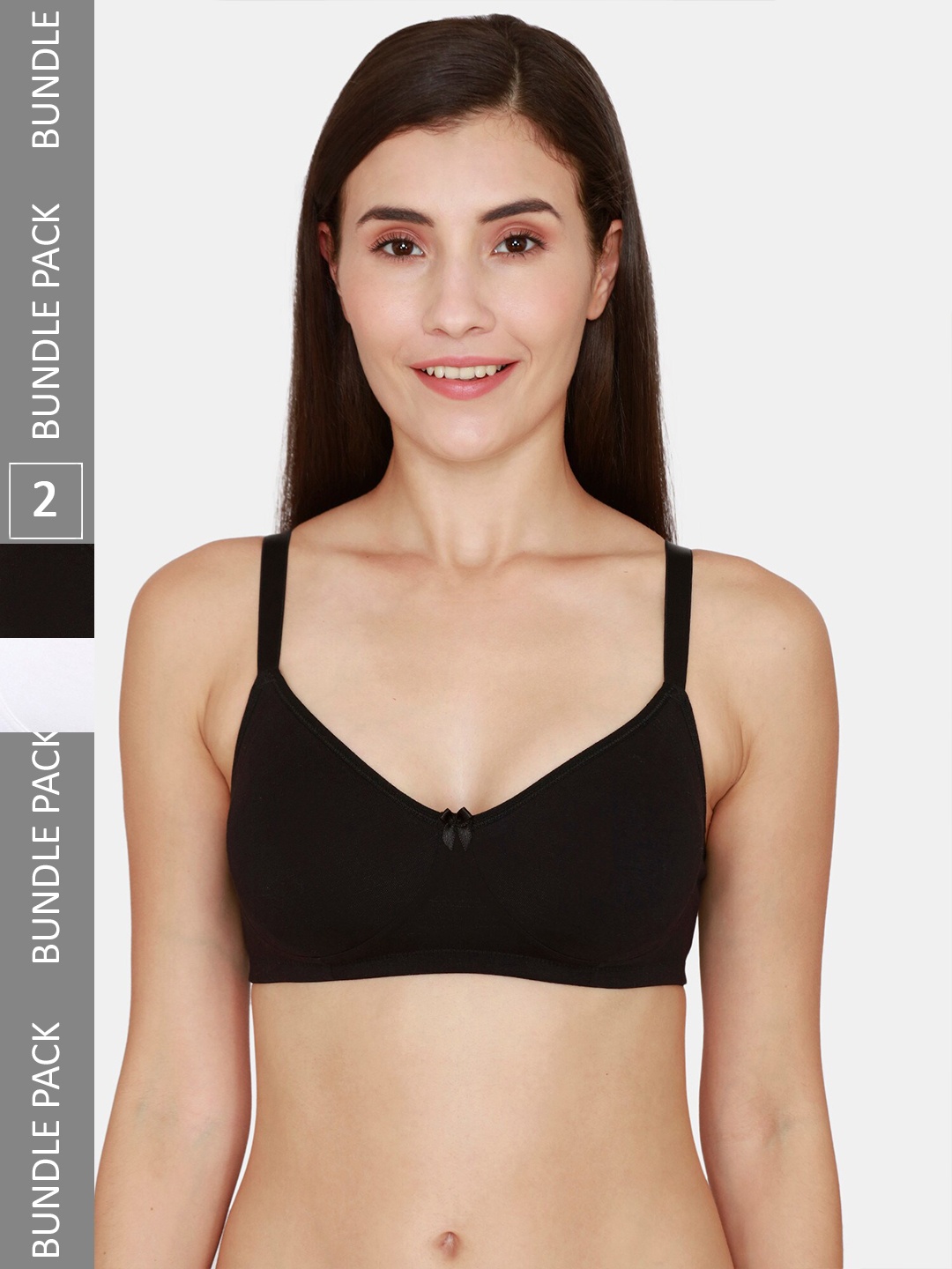 

Coucou by Zivame Woman Pack of 2 Solid Bra, Black