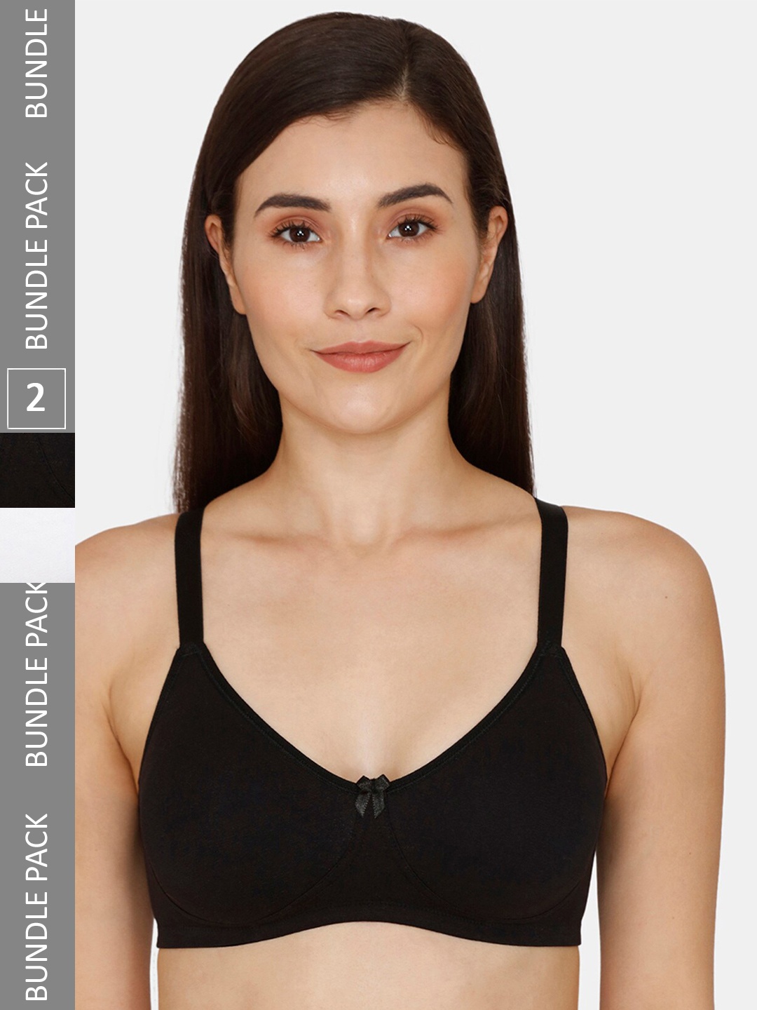 

Coucou by Zivame Woman Pack of 2 Solid Bra, Black