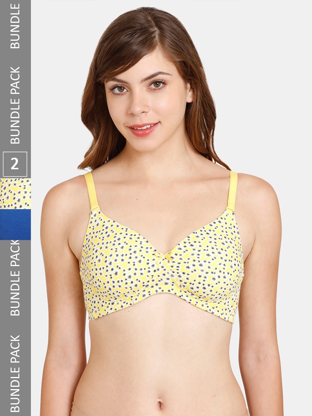 

Rosaline by Zivame Woman Pack of 2 Lightly Padded Bra, Yellow