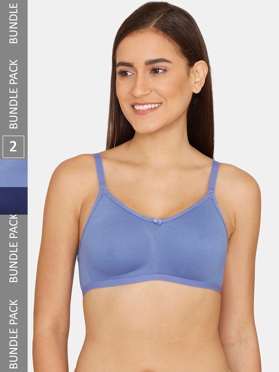 

Rosaline by Zivame Woman Pack of 2 Solid Bra, Blue