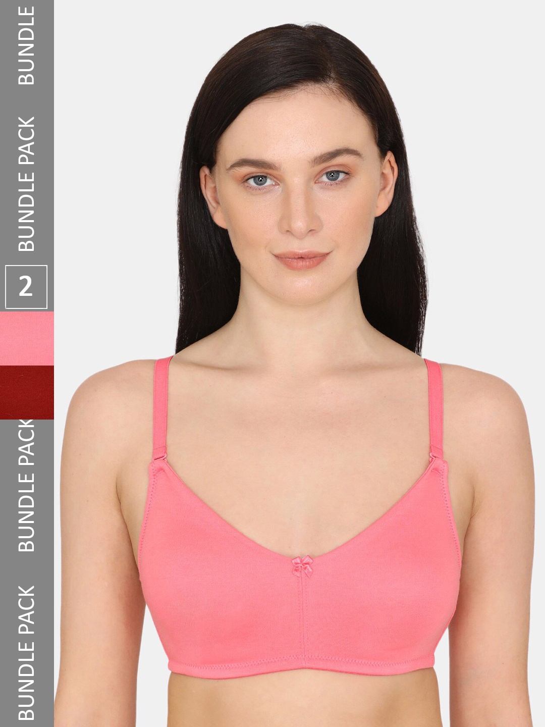 

Rosaline by Zivame Woman Pack of 2 Solid Bra, Pink