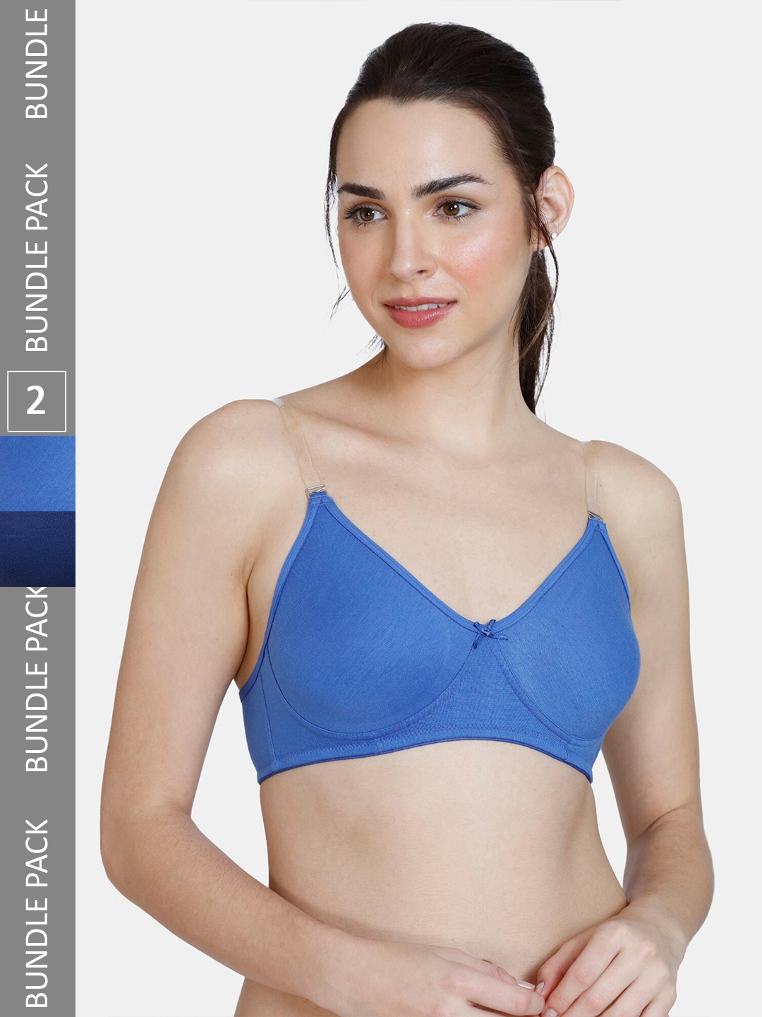 

Rosaline by Zivame Woman Pack of 2 Solid Bra, Blue