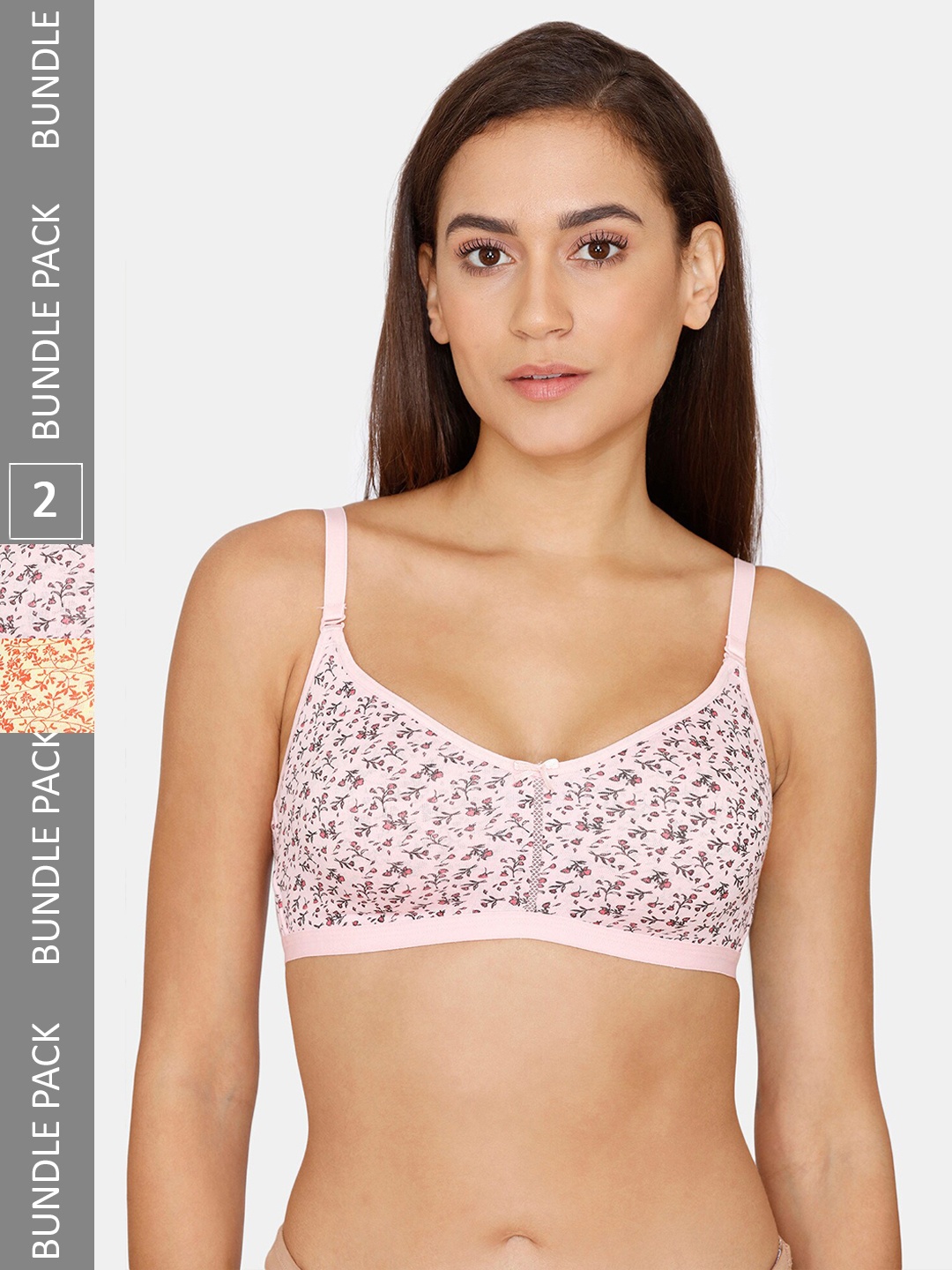 

Rosaline by Zivame Woman Pack of 2 Floral Bra, Pink
