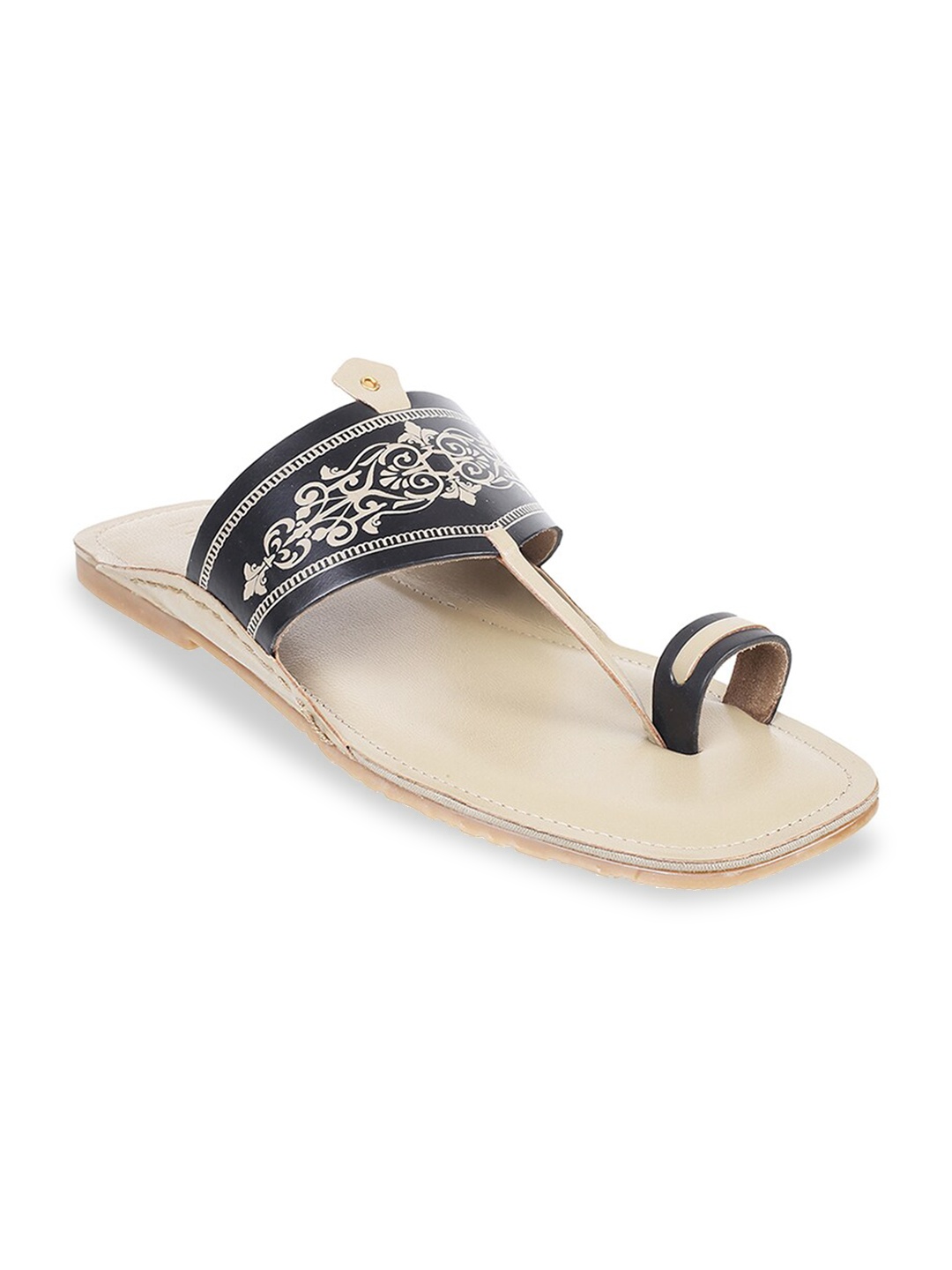 

Metro Men Ethnic Leather Comfort Sandals, Black