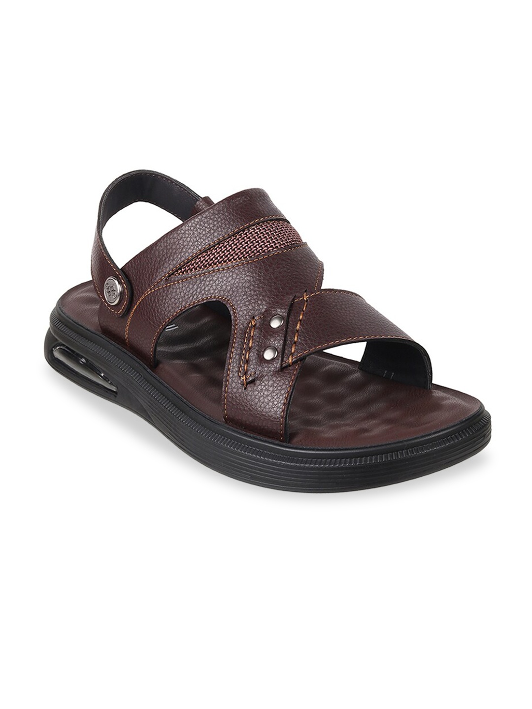 

J.FONTINI Men Comfort Sandals, Brown