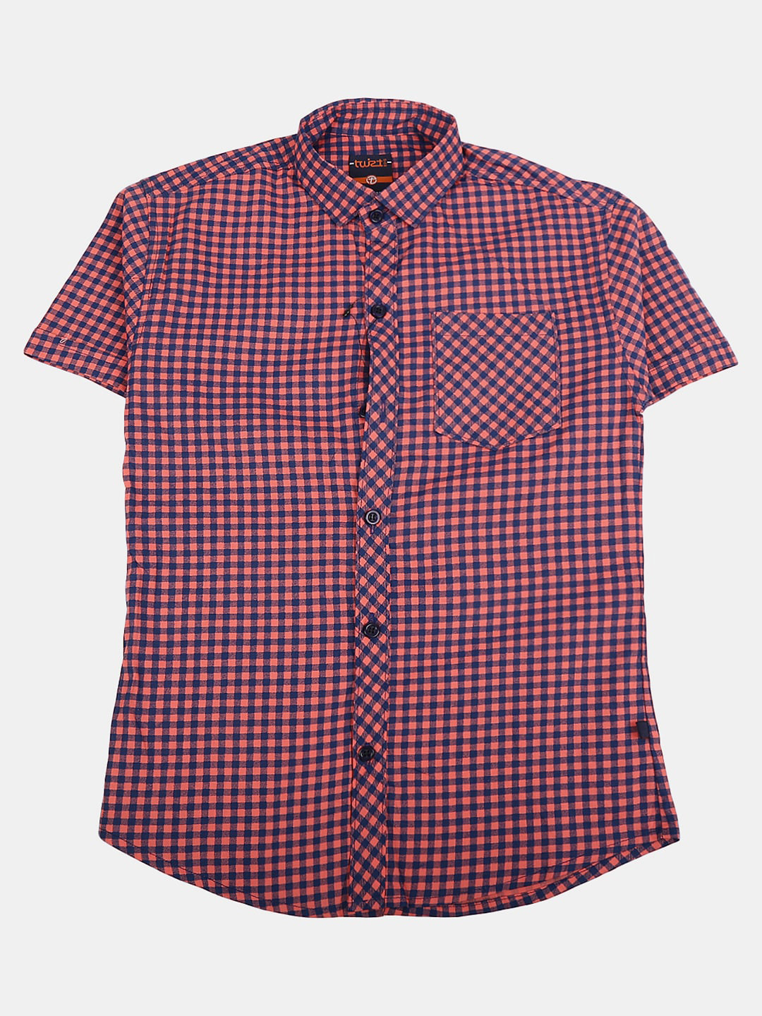 

V-Mart Boys Classic Gingham Checks Checked Casual Cotton Shirt, Pink