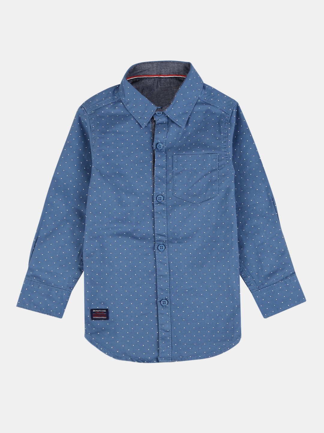 

V-Mart Boys Classic Printed Casual Cotton Shirt, Blue