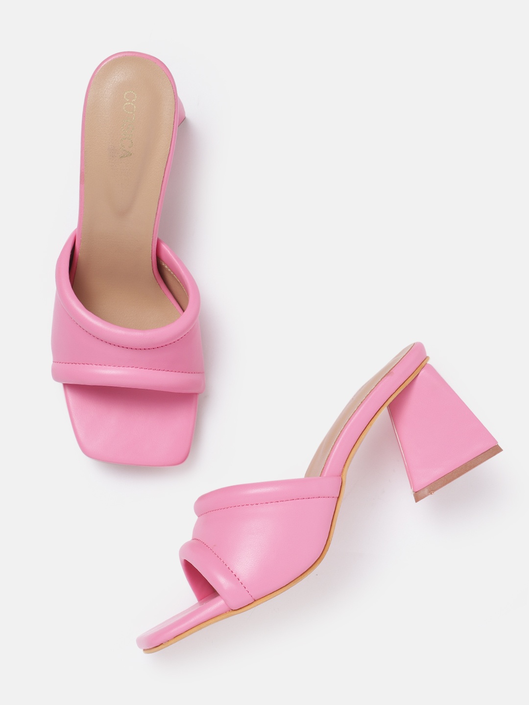 

CORSICA Open Toe Block Heel, Pink