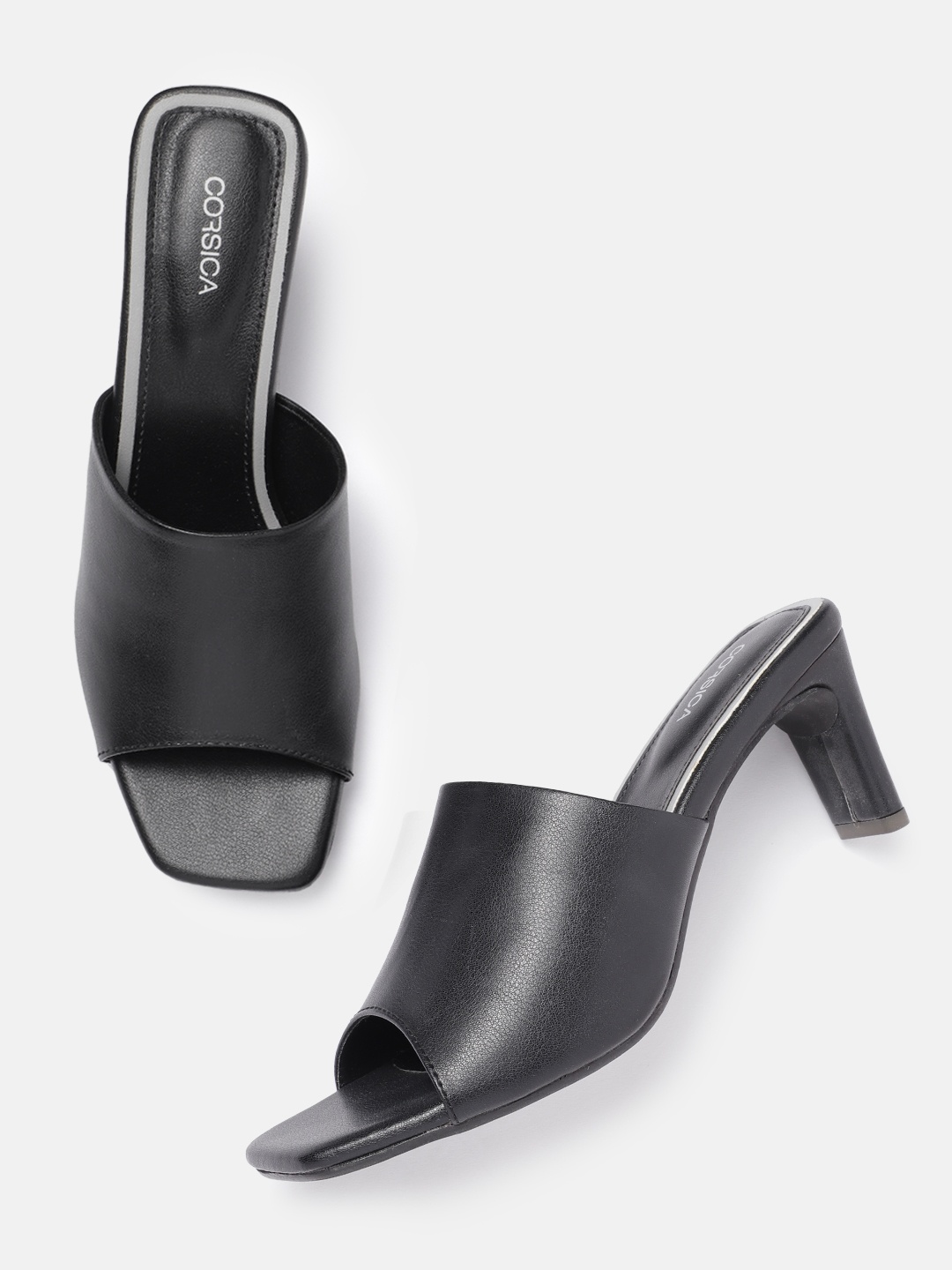 

CORSICA Open Toe Block Heel, Black