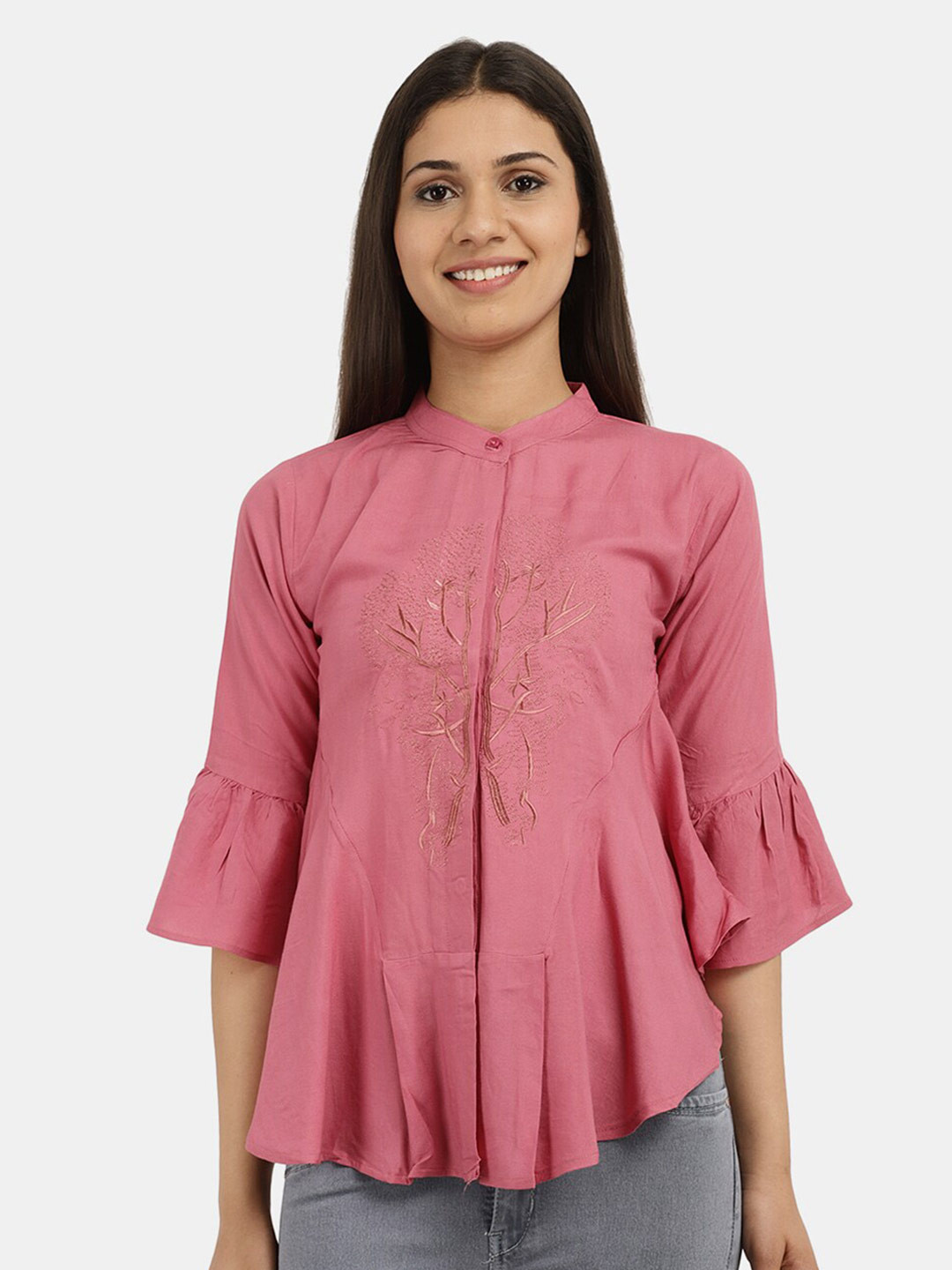 

V-Mart Women Pink Classic Casual Shirt