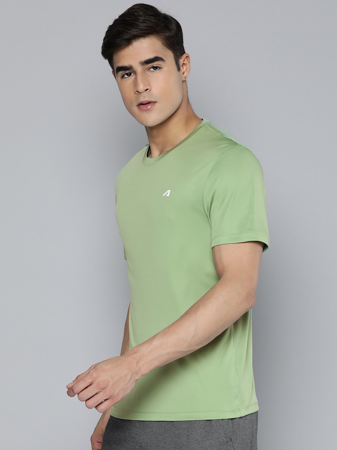 

Alcis Anti Static Applique Slim Fit Running T-shirt, Green