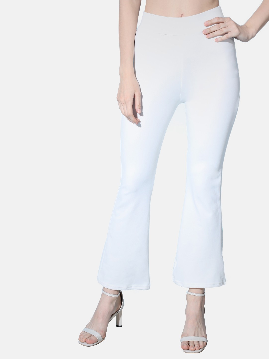 

BUY NEW TREND Women Solid Trousers, White