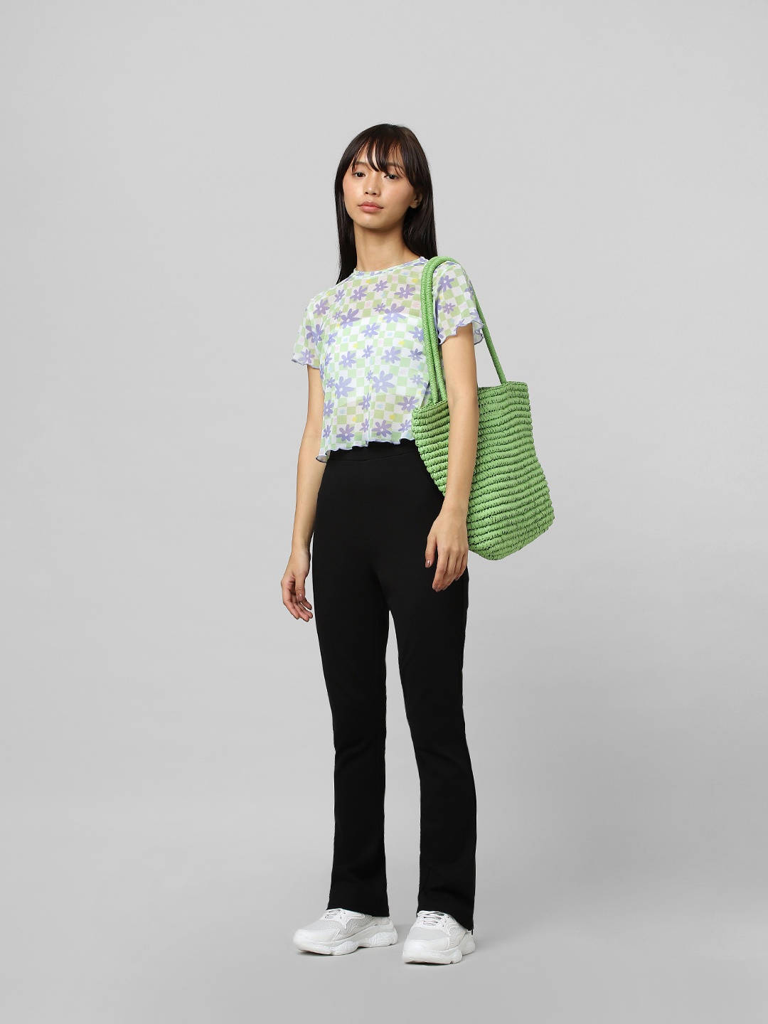 

ONLY Women High-Rise Parallel Trousers, Black