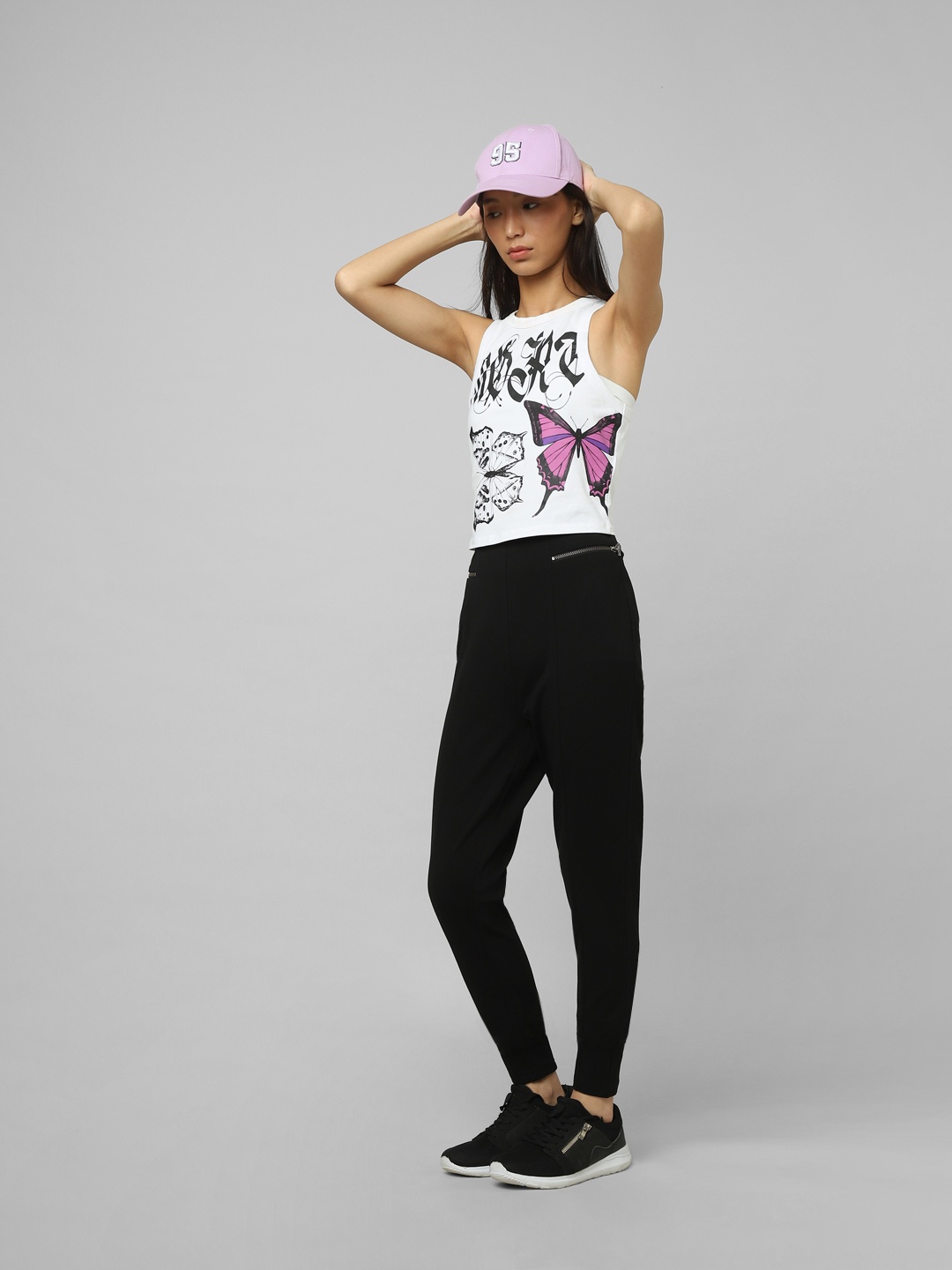 

ONLY Women High-Rise Trousers, Black