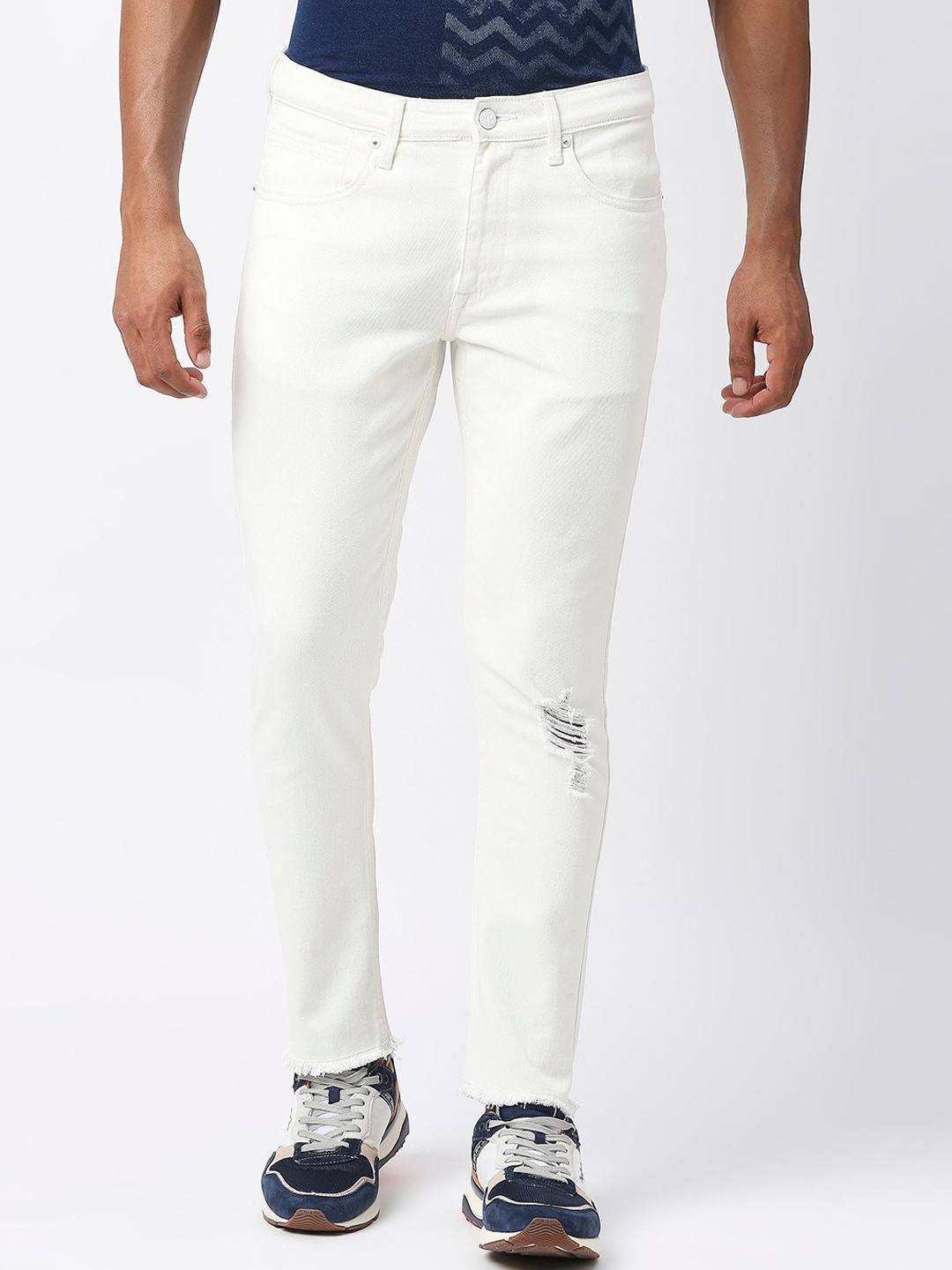 

Pepe Jeans Men Solid Cotton Skinny Fit Stretchable Jeans, White