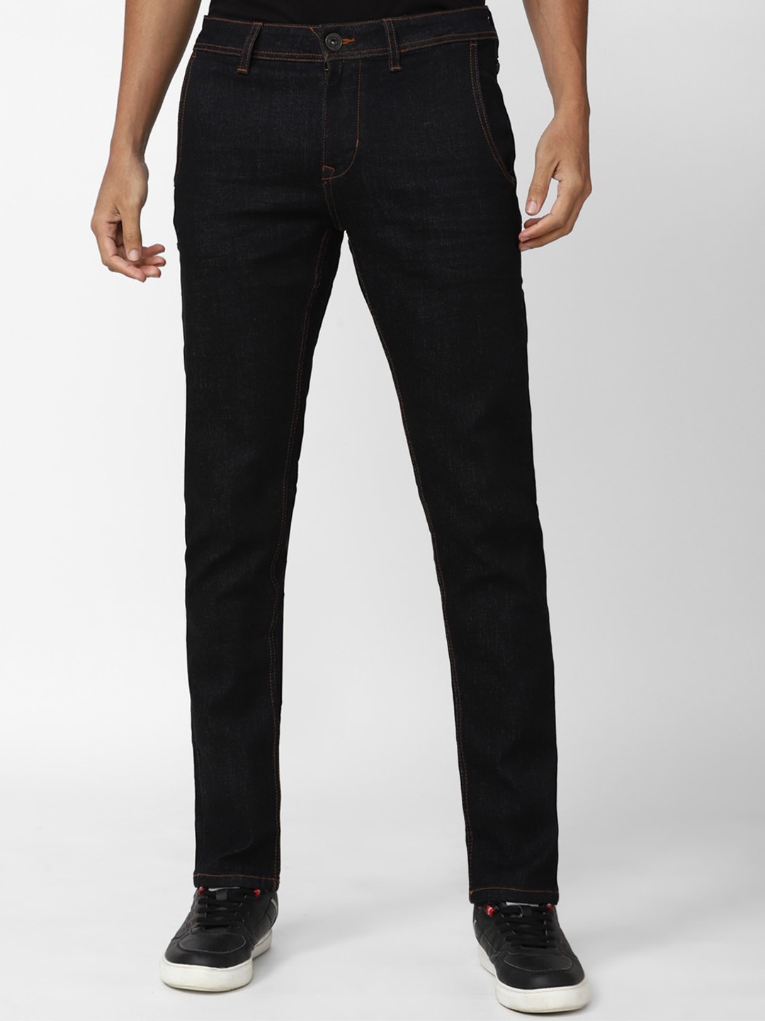 

Peter England Casuals Men Skinny Fit Stretchable Jeans, Black