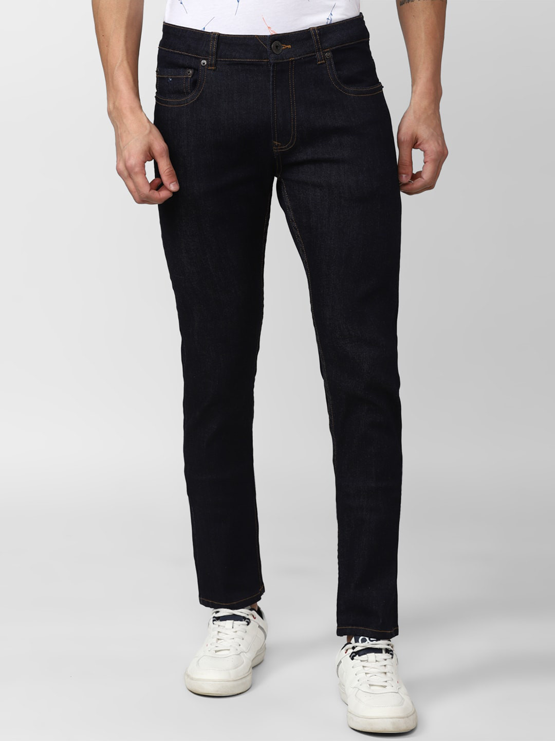 

Peter England Casuals Men Skinny Fit Light Fade Jeans, Navy blue