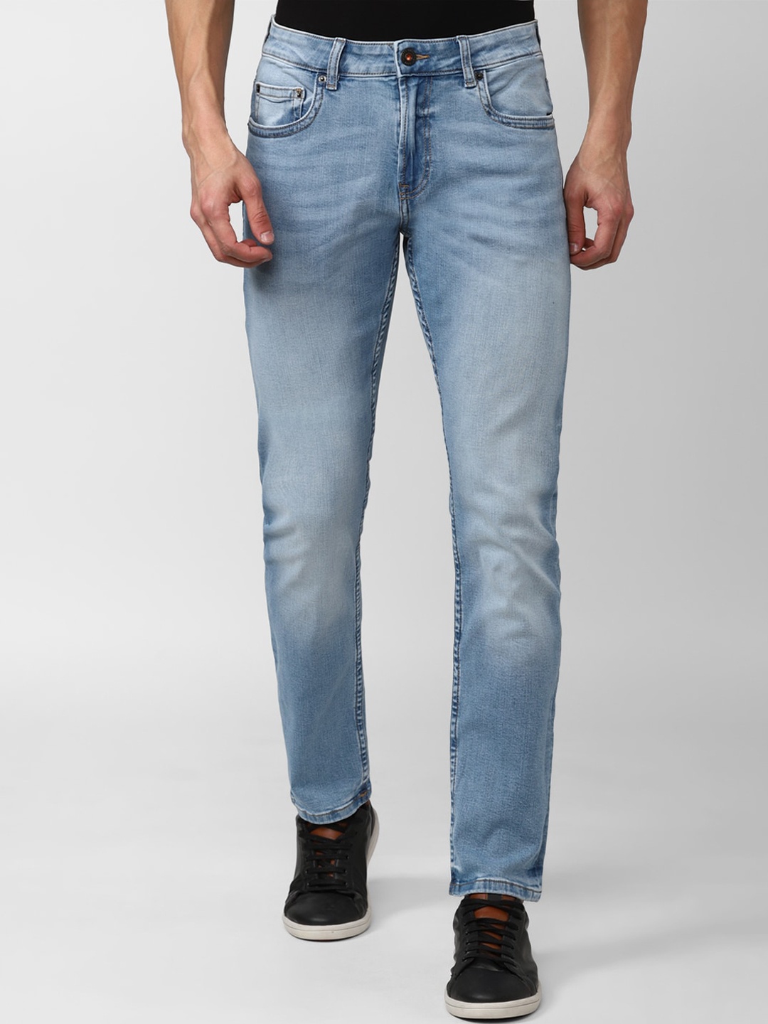 

Peter England Casuals Men Cotton Slim Fit Heavy Fade Stretchable Jeans, Blue