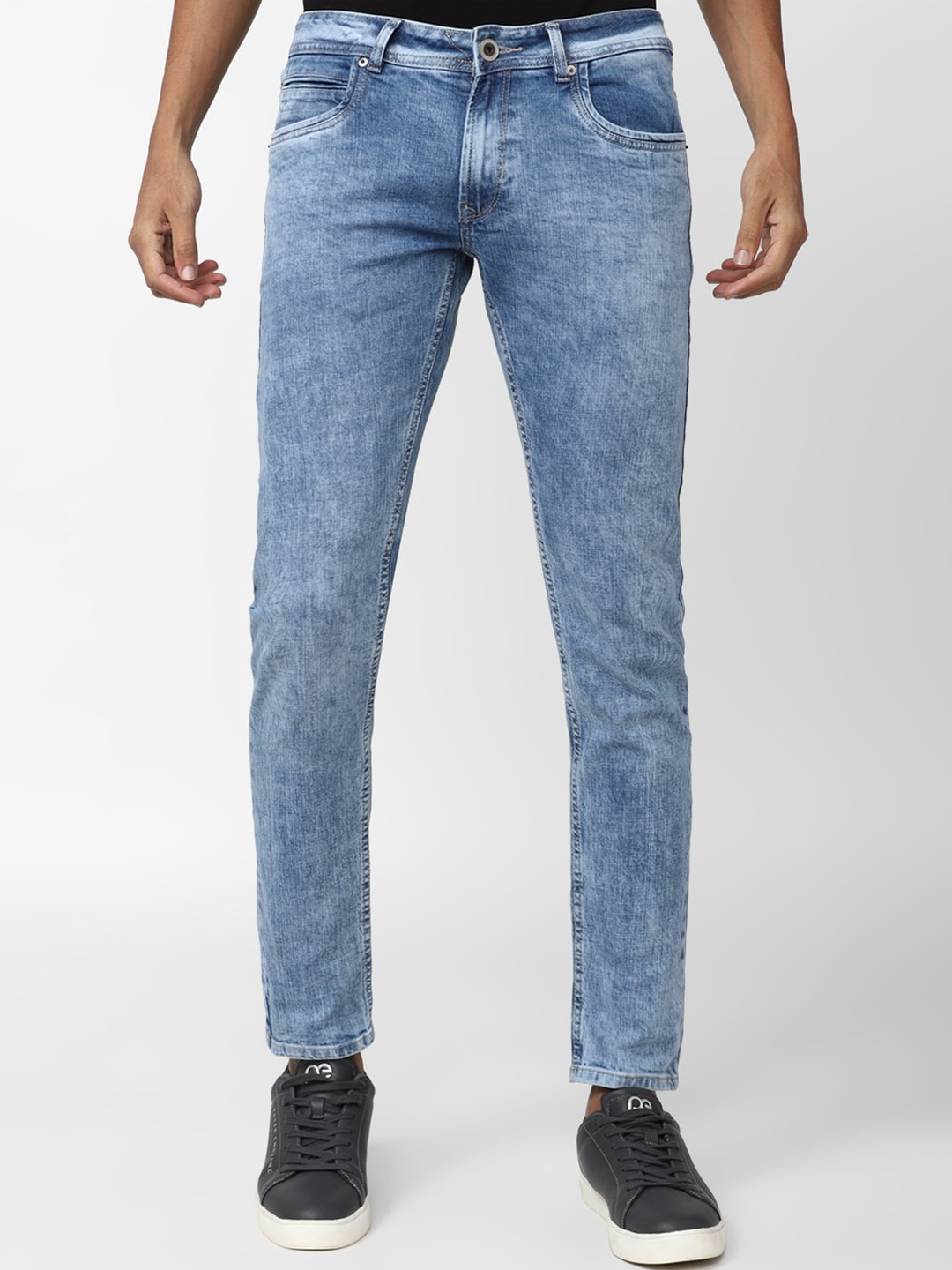

Peter England Casuals Men Heavy Fade Jeans, Blue