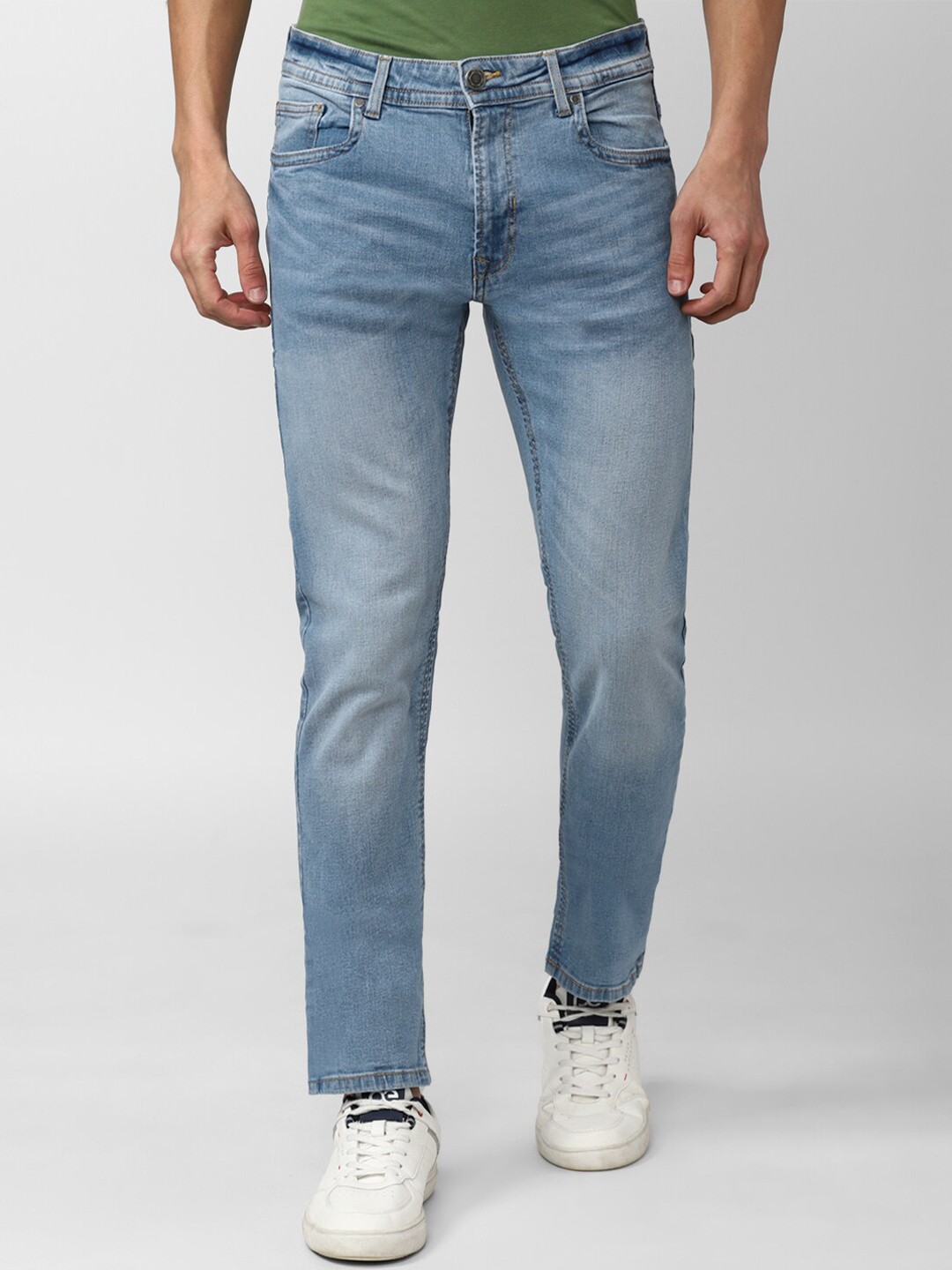 

Peter England Casuals Men Cotton Slim Fit Heavy Fade Jeans, Blue