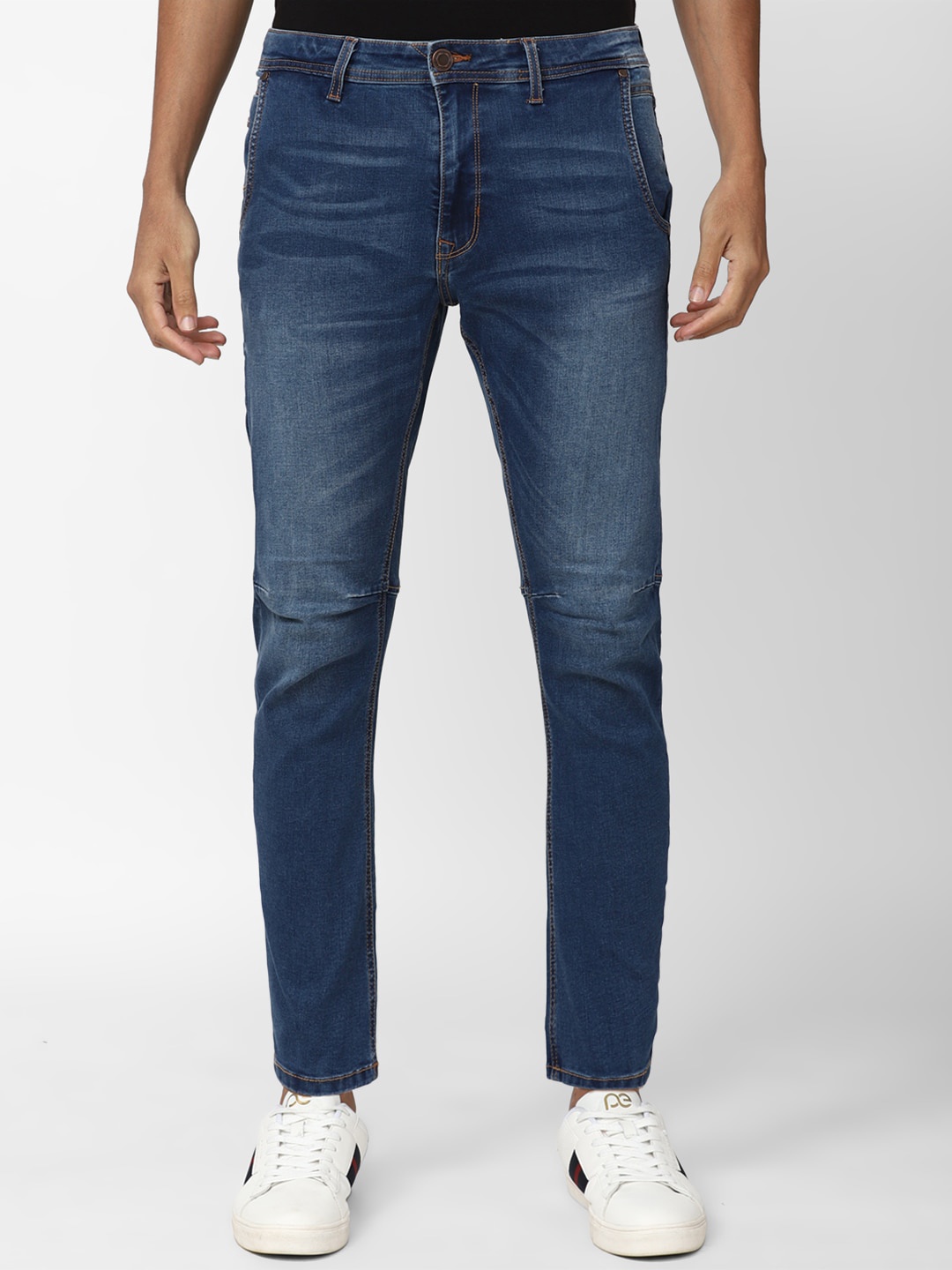 

Peter England Casuals Men Light Fade Jeans, Navy blue