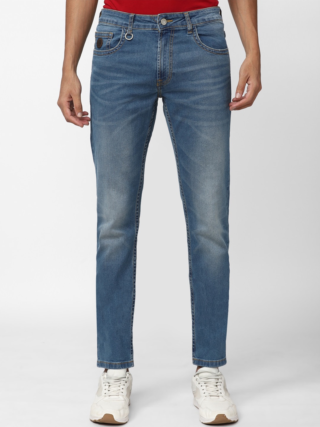 

Peter England Casuals Men Slim Fit Heavy Fade Jeans, Blue