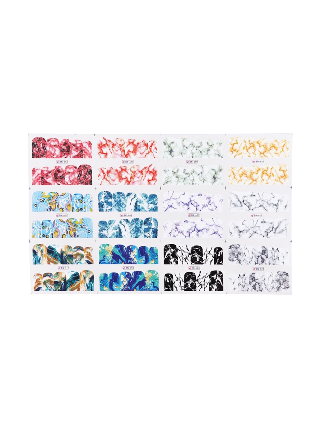 

S.A.V.I. Marble Trending Water Transfer DIY Nail Sticker - 12 Sheets, Multi