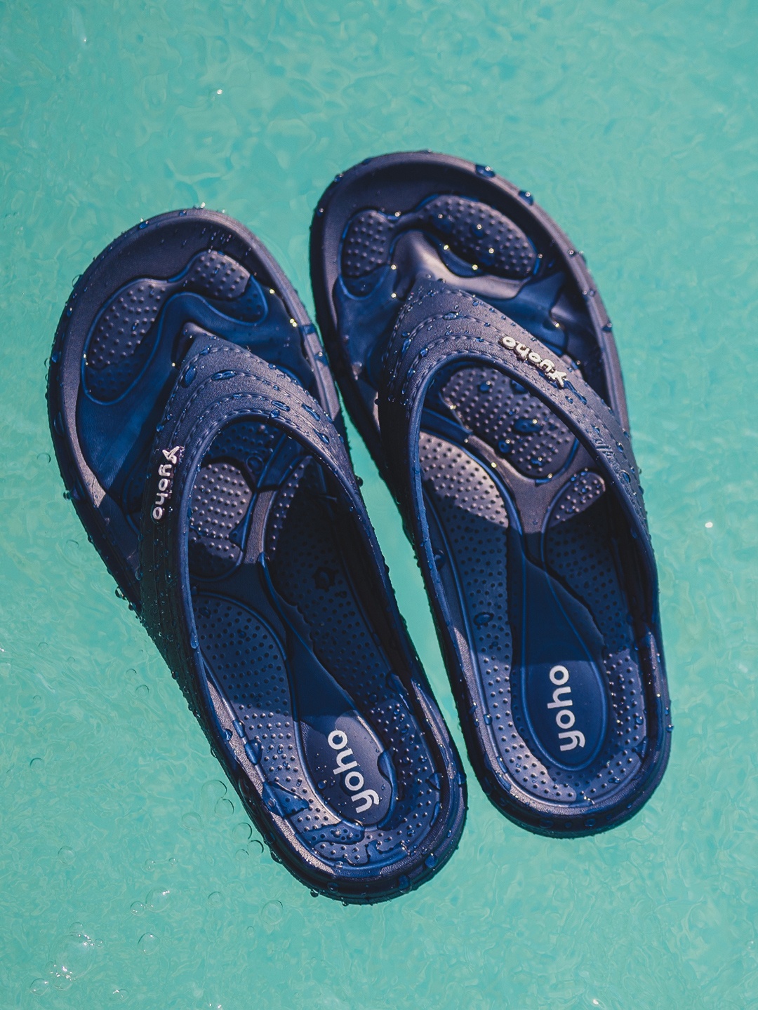 

yoho Women Rubber Comfortable Thong Flip-Flops, Navy blue