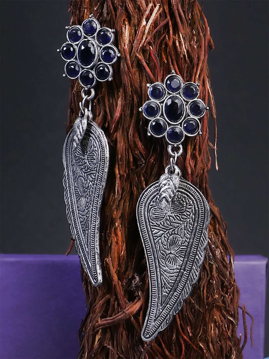 

Adwitiya Collection Silver-Plated Classic Drop Earrings