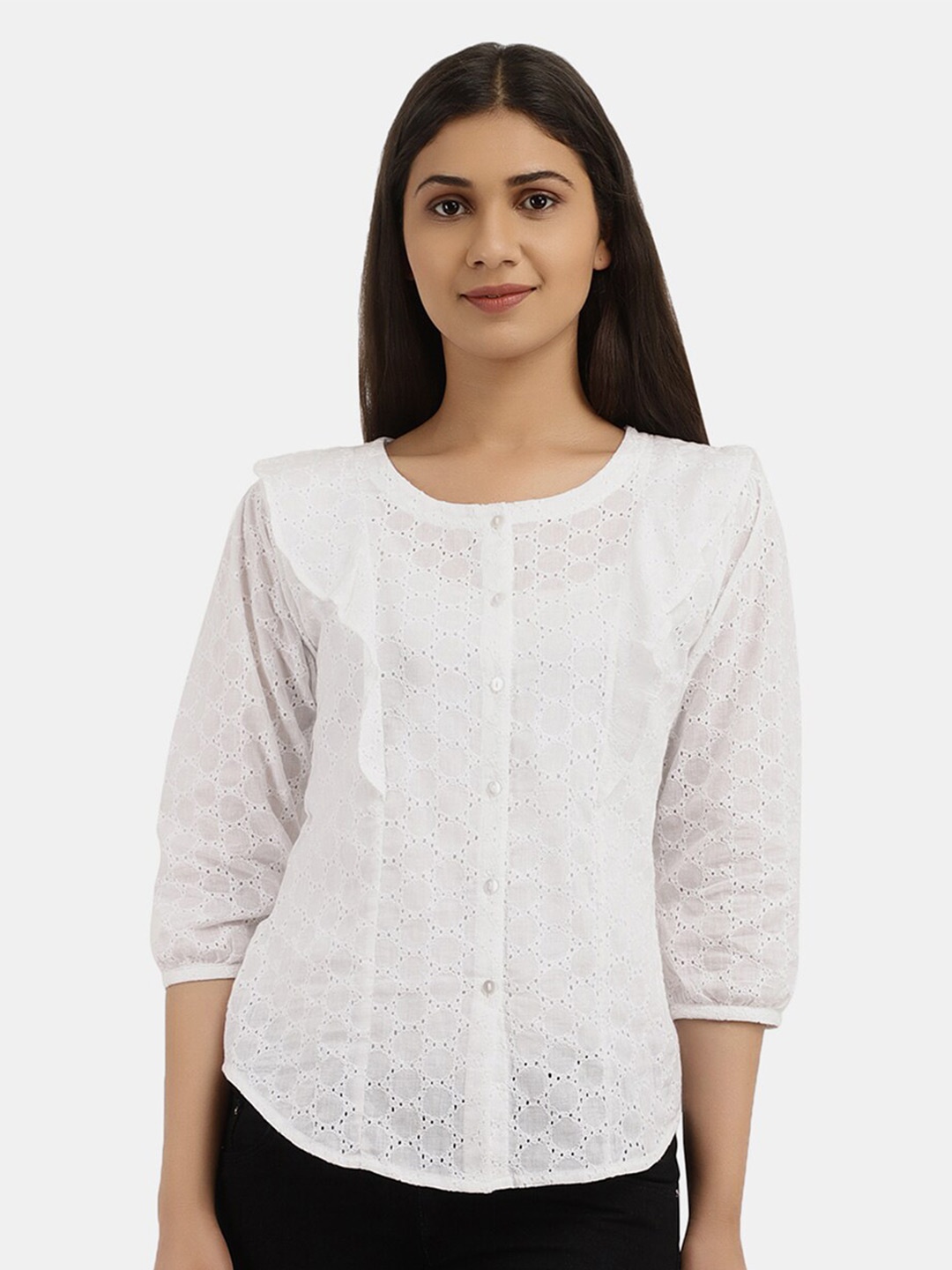 

V-Mart Cotton Top, White