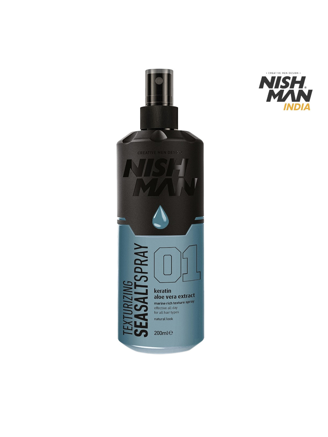 

Nishman Men Professional Beach Waves Texturizing Salt Spray -150ml, Blue