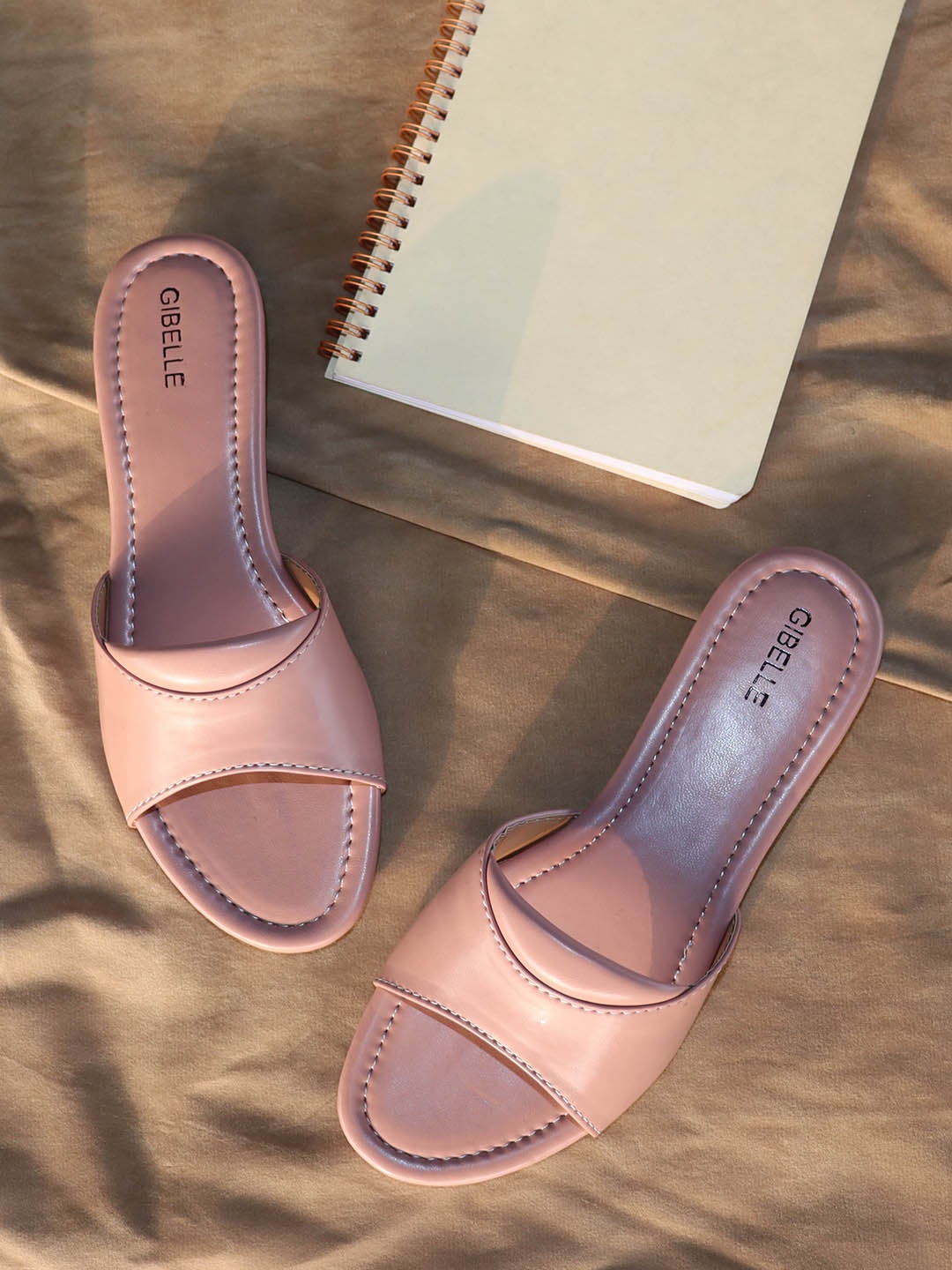 

Gibelle Women Solid Open Toe Flats, Pink