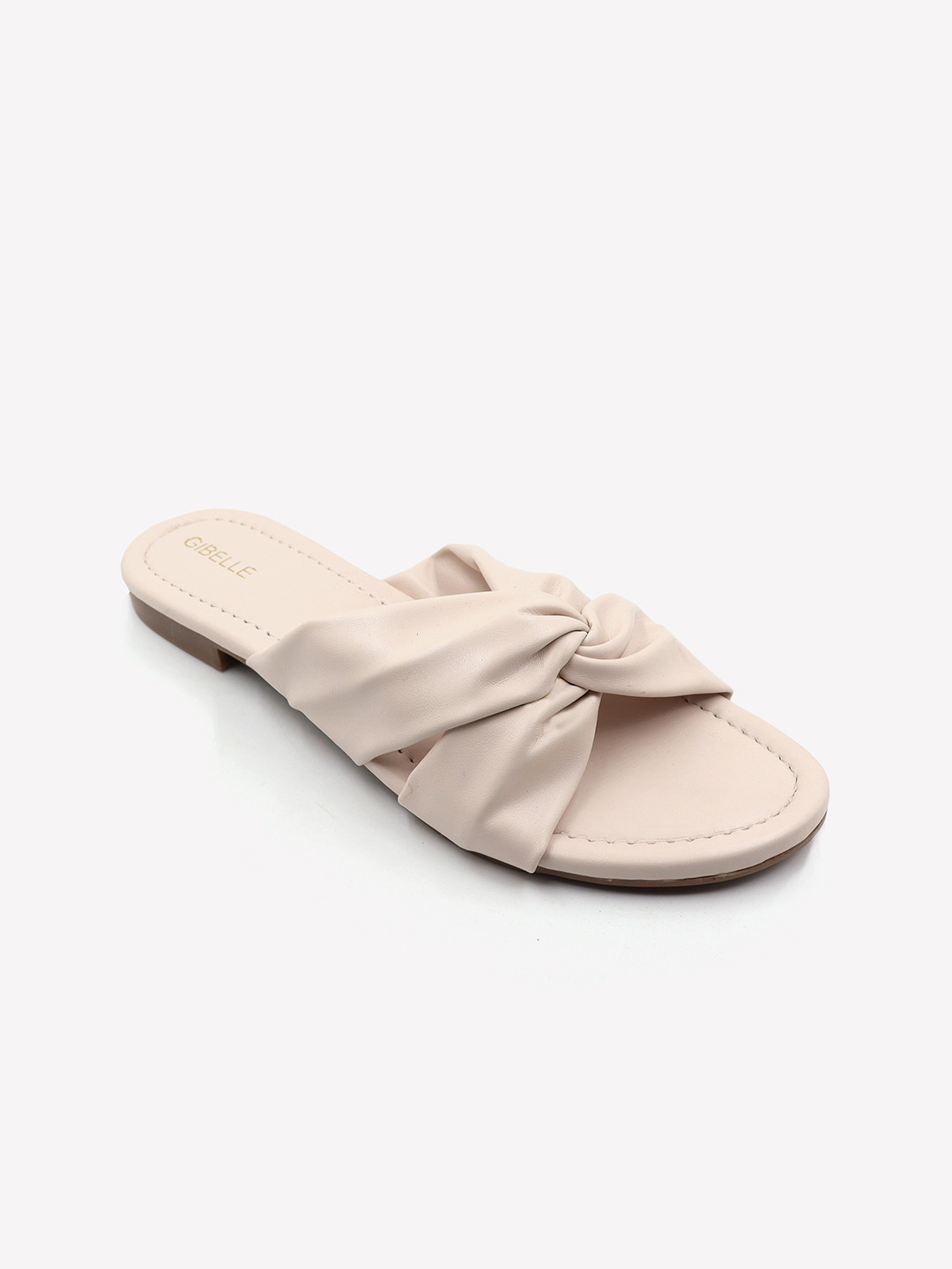 

Gibelle Women Solid Open Toe Flats, Cream