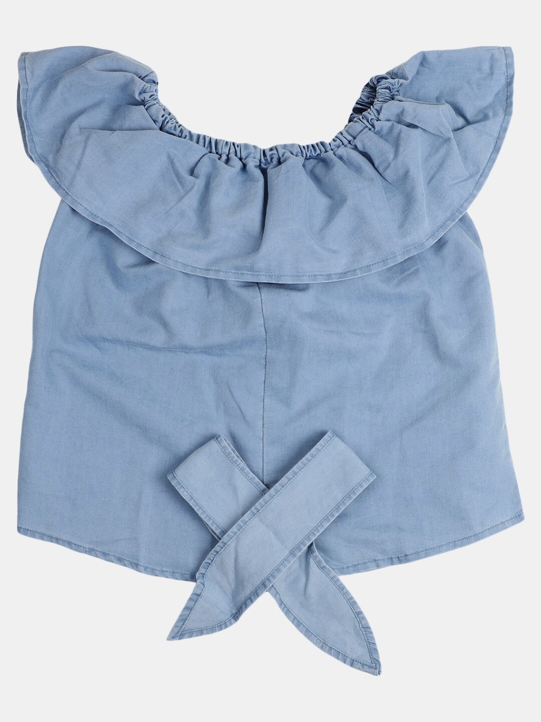 

V-Mart Girls Off-Shoulder Cotton Top, Blue