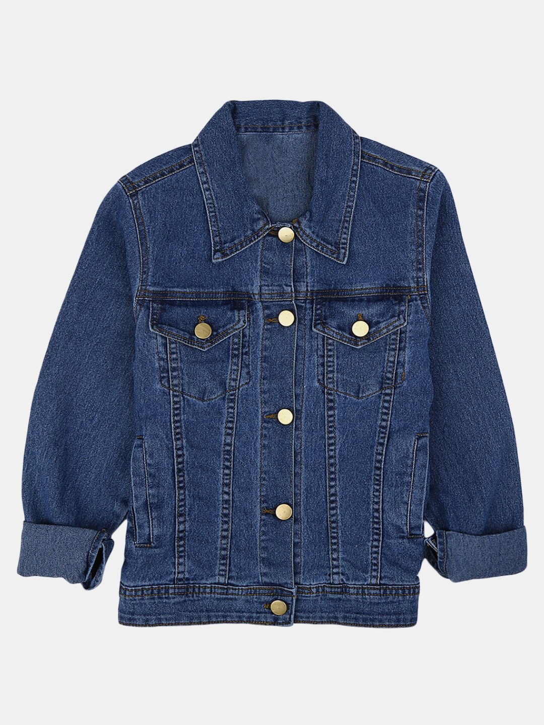 

V-Mart Girls Cotton Denim Jacket, Blue