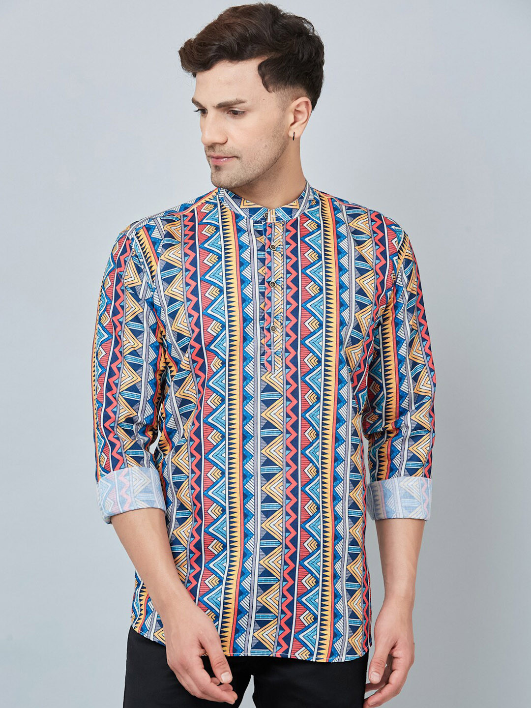 

Armaan Ethnic Men Printed Casual Shirt, Blue