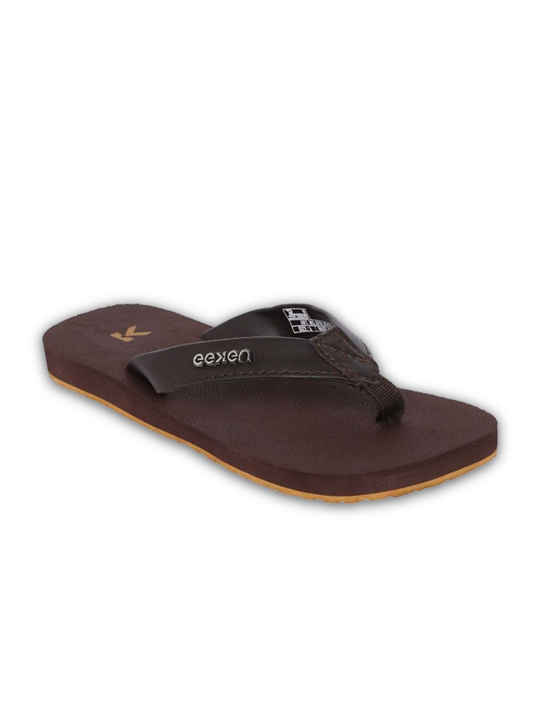 

Paragon Printed Rubber Thong Flip-Flops, Brown